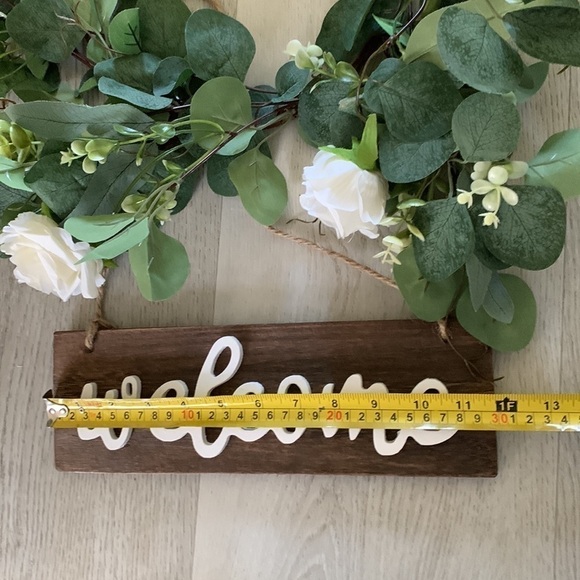 Wreath floral welcome sign eucalyptus roses new in box‎ - Picture 5 of 12